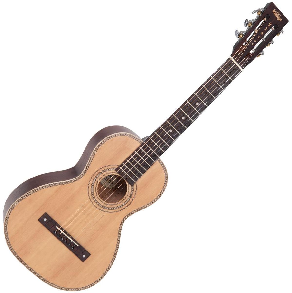 Vintage Viator Travel Guitar And Bag-By Paul Brett
