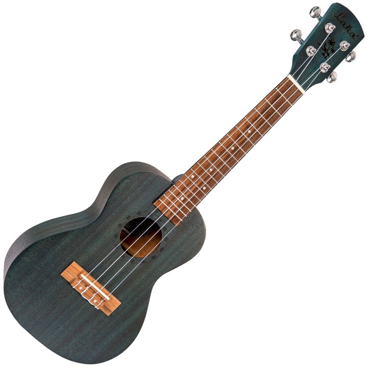 Laka Sapele Series Concert Ukulele &amp; Bag - Midnight Blue