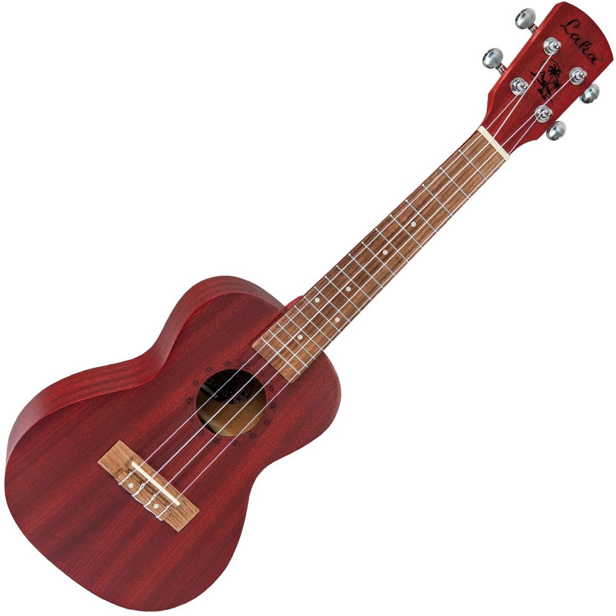 Laka Sapele Series Concert Ukulele &amp; Bag - Rustic Red