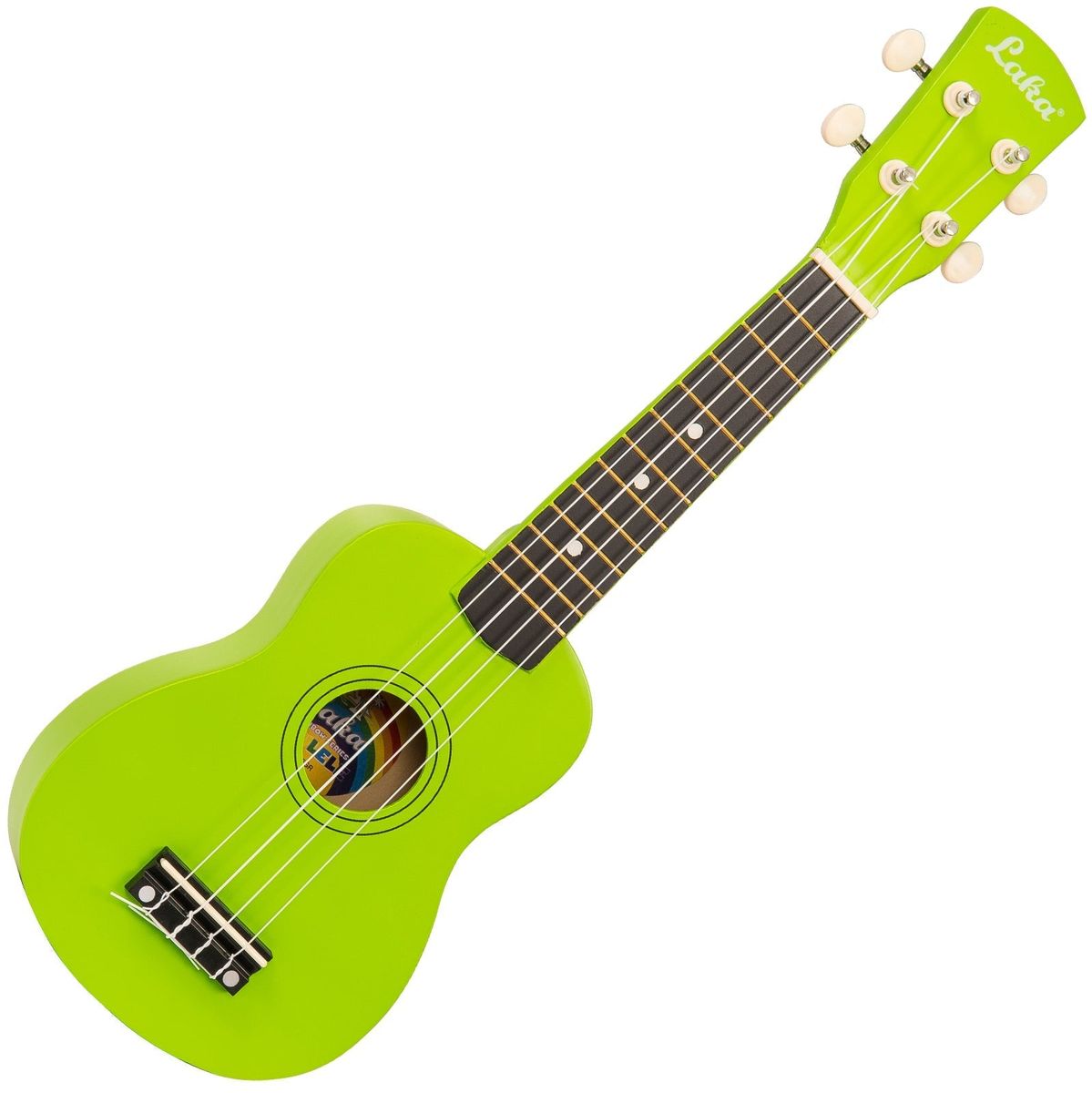 Laka Rainbow Series Ukulele &amp; Bag - Green