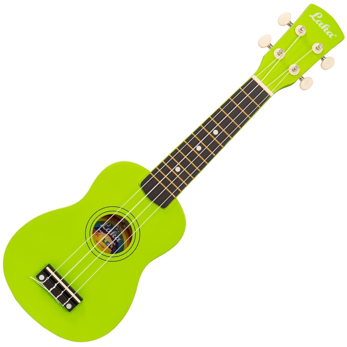 Laka Rainbow Series Ukulele &amp; Bag - Green