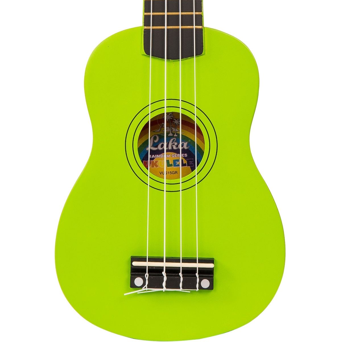 Laka Rainbow Series Ukulele &amp; Bag - Green