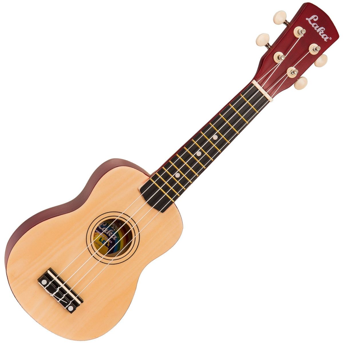 Laka Rainbow Series Ukulele &amp; Bag - Natural
