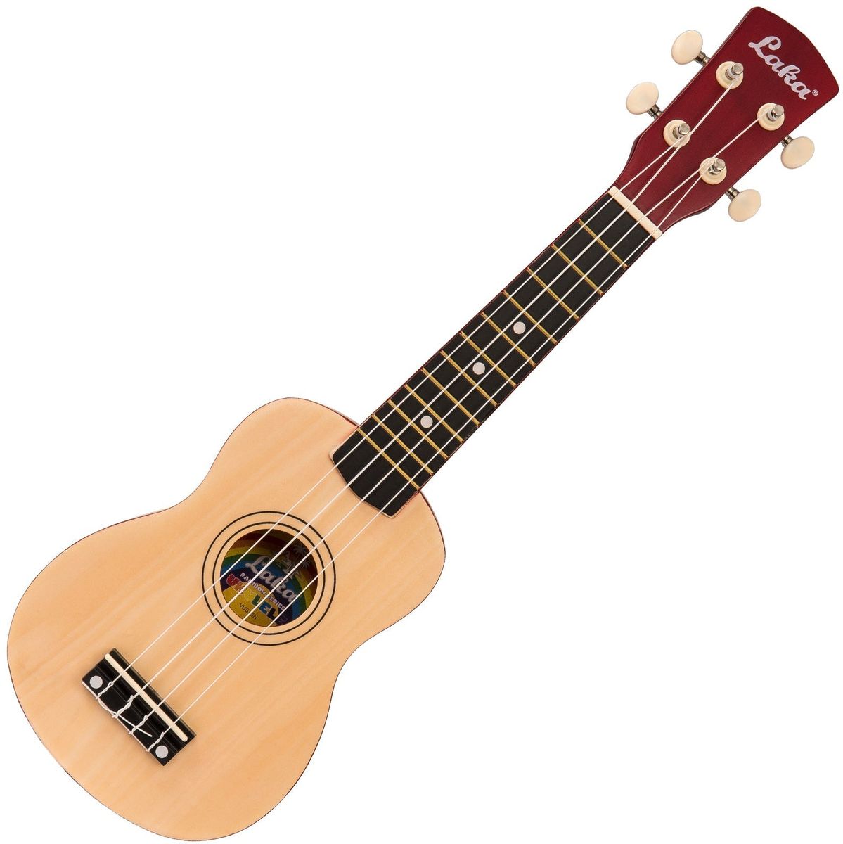 Laka Rainbow Series Ukulele &amp; Bag - Natural