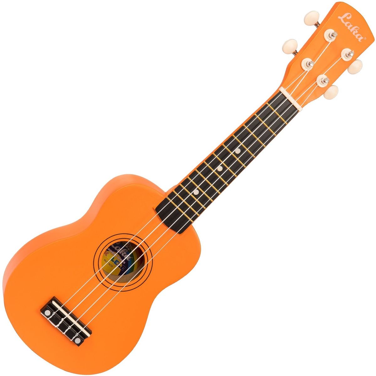 Laka Rainbow Series Ukulele &amp; Bag - Orange