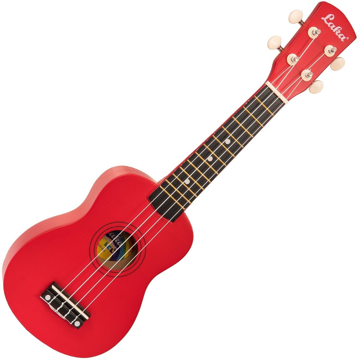 Laka Rainbow Series Ukulele &amp; Bag - Red