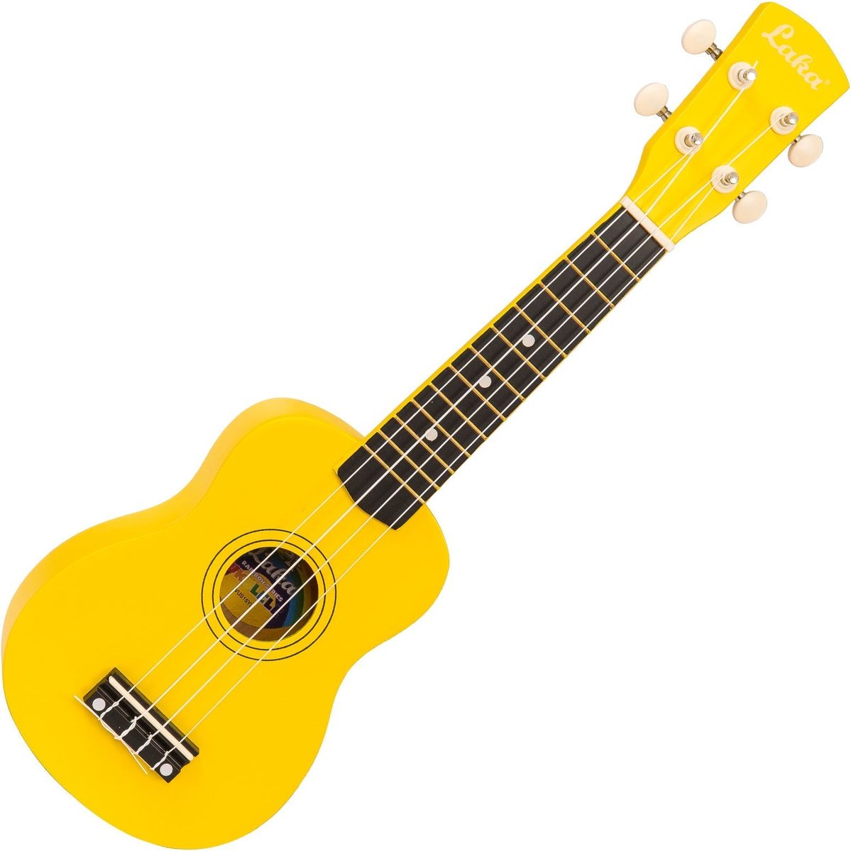 Laka Rainbow Series Ukulele &amp; Bag - Yellow