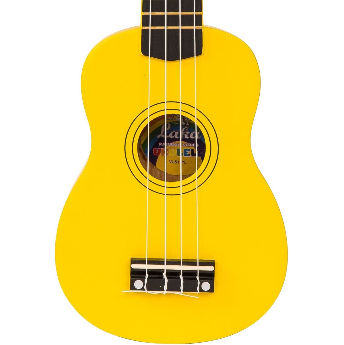 Laka Rainbow Series Ukulele &amp; Bag - Yellow