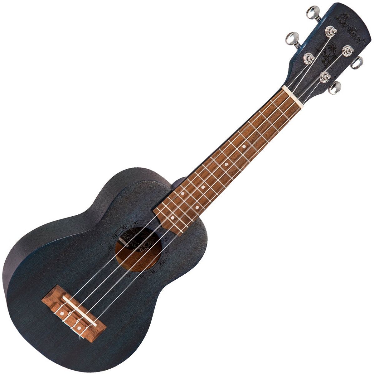 Laka Sapele Series Soprano Ukulele &amp; Bag - Midnight Blue