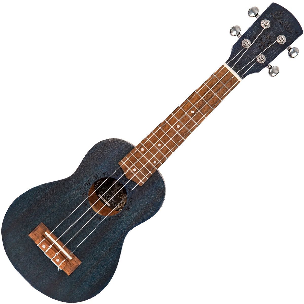 Laka Sapele Series Soprano Ukulele &amp; Bag - Midnight Blue