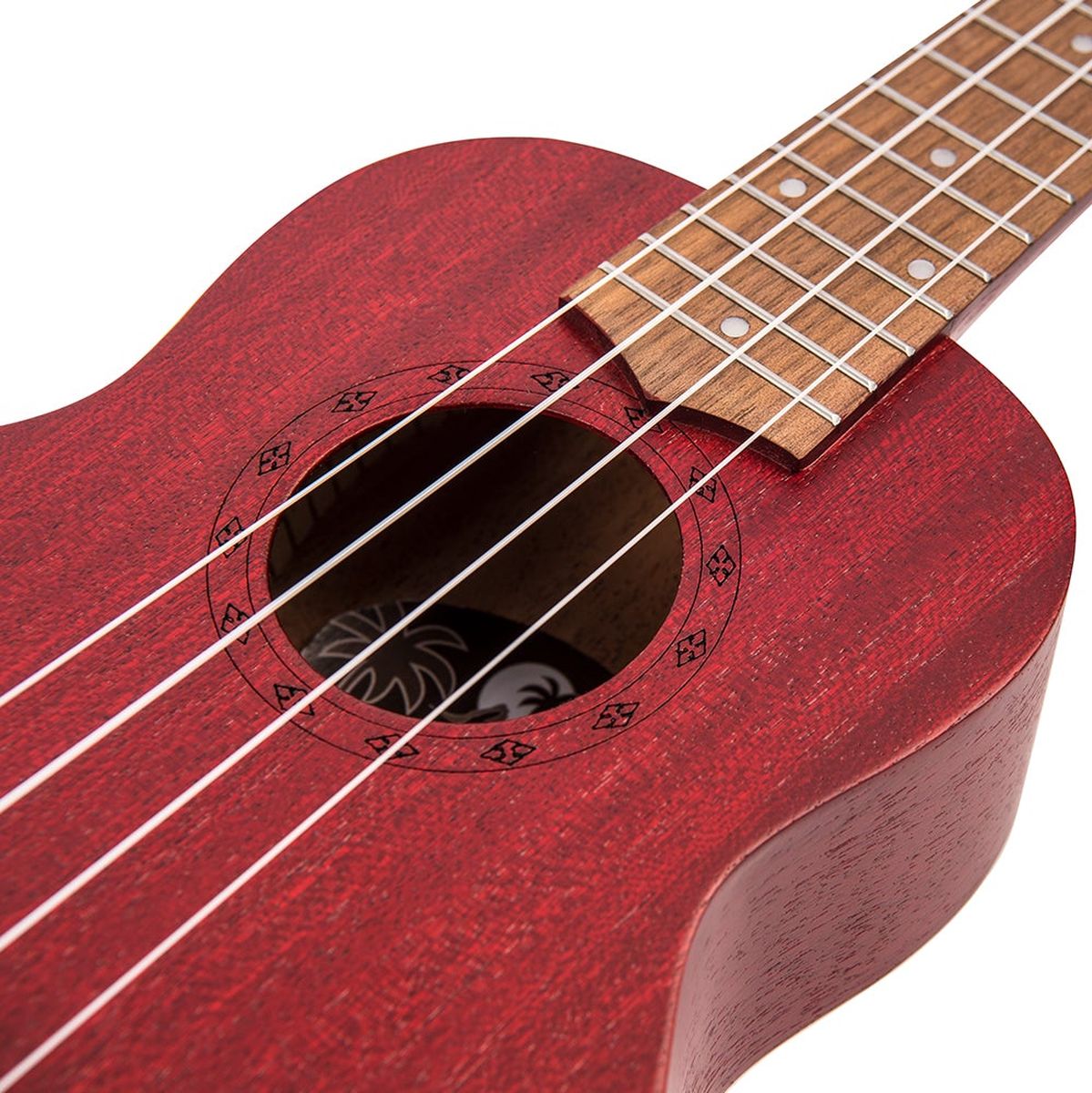 Laka Sapele Series Soprano Ukulele &amp; Bag - Rustic Red