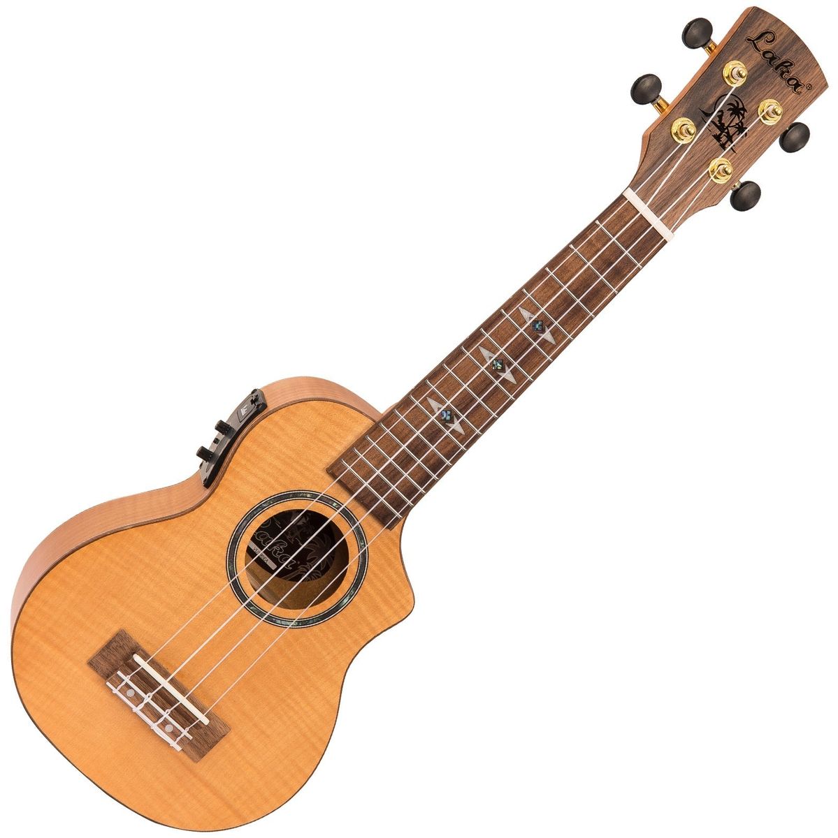Laka Maple Series Electro Ukulele &amp; Bag - Soprano