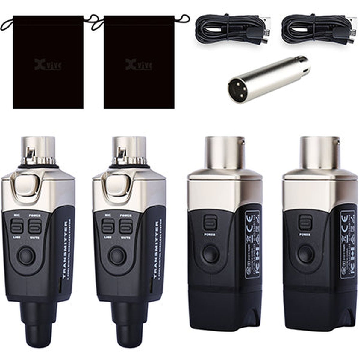 Xvive Dual Wireless Audio System For Audio - Black