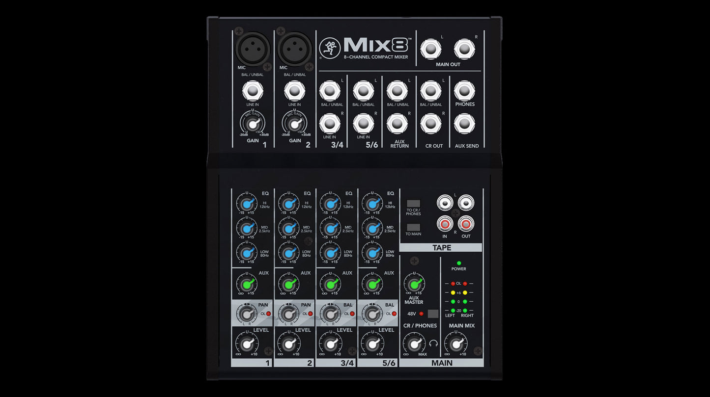 Mackie MIX8 Compact 8 kanalen mixer